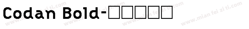 Codan Bold字体转换